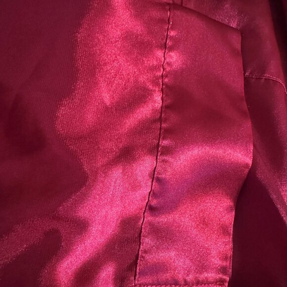 Vintage Red, Satin Sleep Shirt by Adonna - Picture 6 of 7